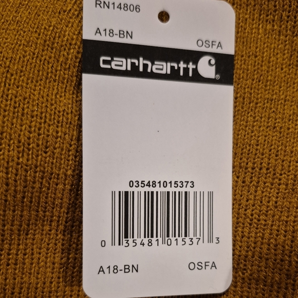 Carhartt Camel Brown Cuffed Beanie Unisex - Picture 2 of 5